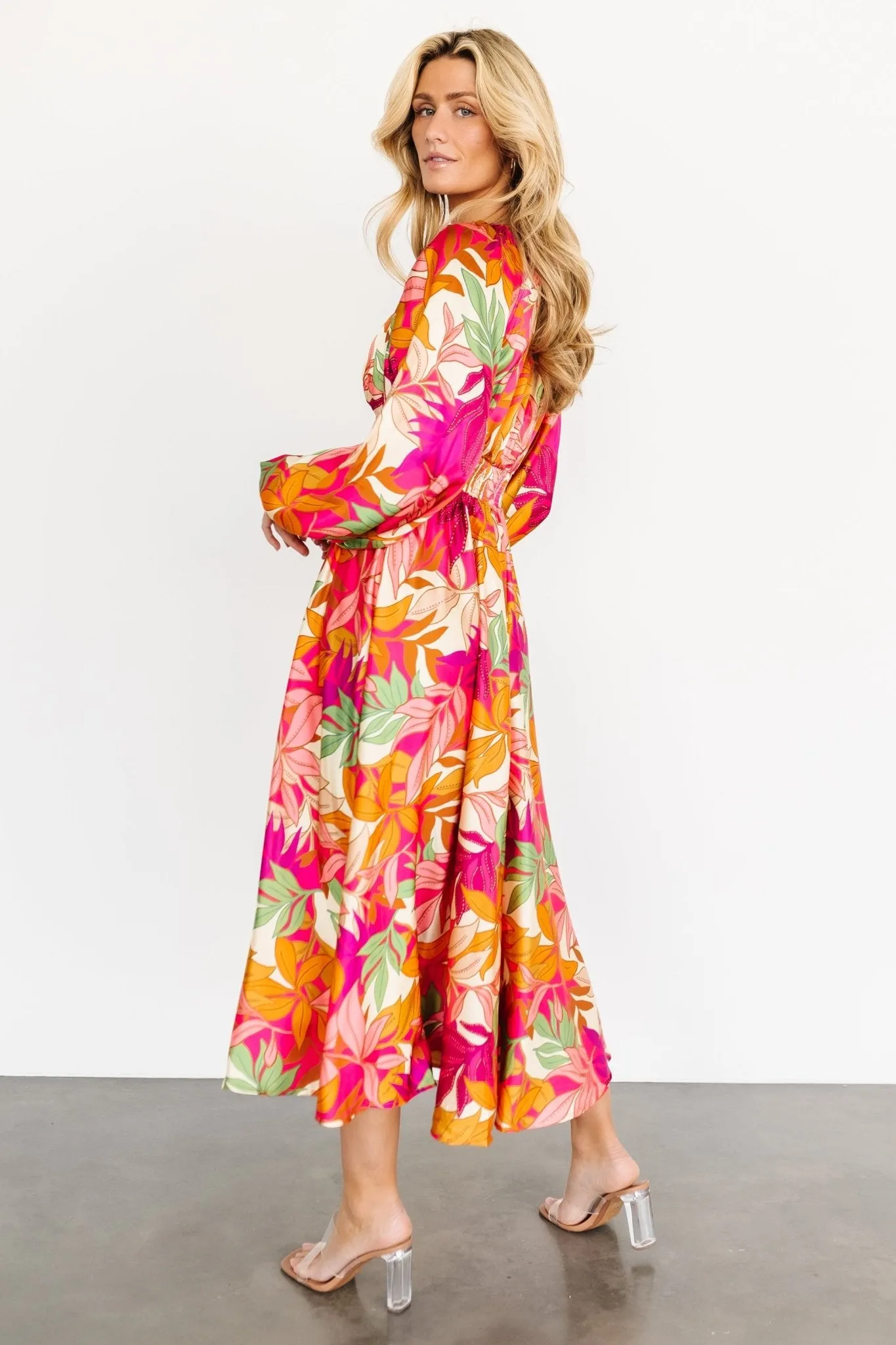 Sabrina Satin Dress | Multi Print sold by Baltic Born product image thumbnail 3