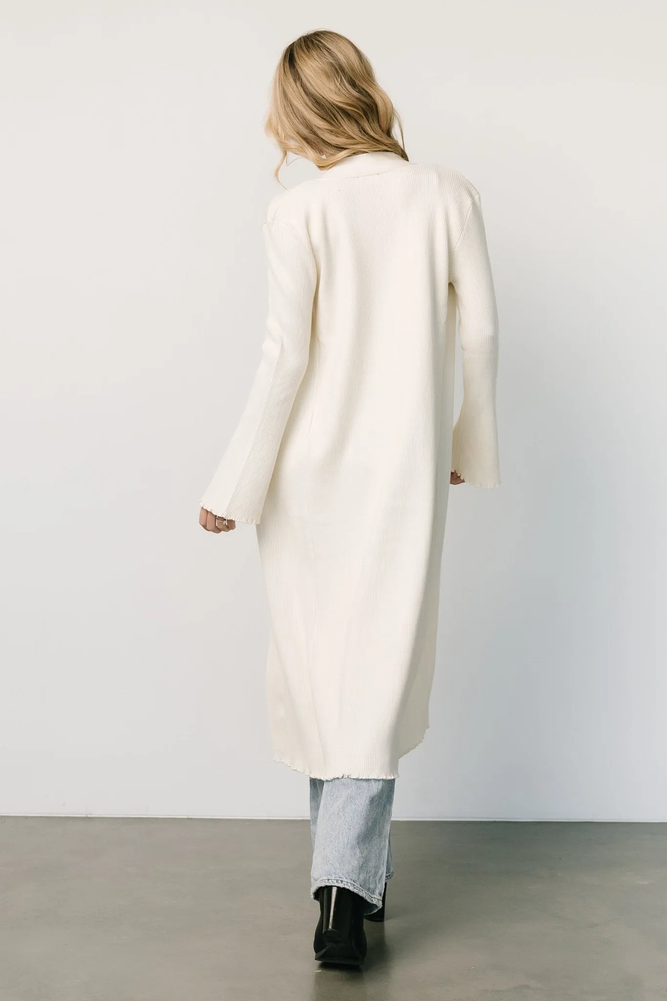 Lauren Ribbed Cardigan | Ivory sold by Baltic Born product image thumbnail 4