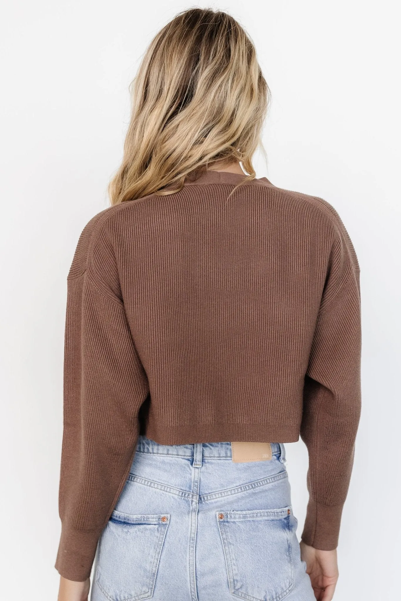 Cecil Open Cardigan | Dusty Brown sold by Baltic Born product image thumbnail 4