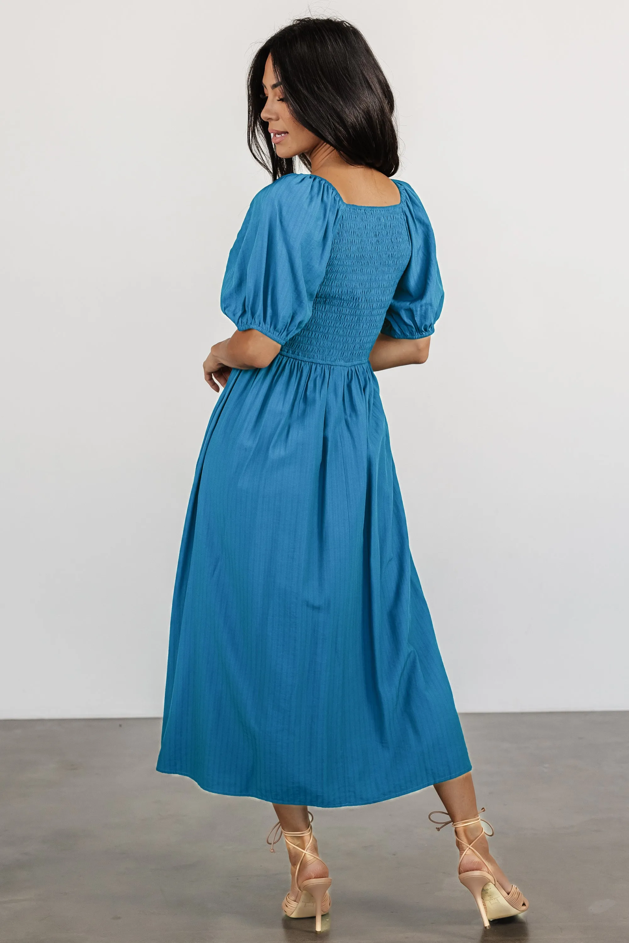 Stefania Midi Dress | Mediterranean Blue sold by Baltic Born product image thumbnail 4