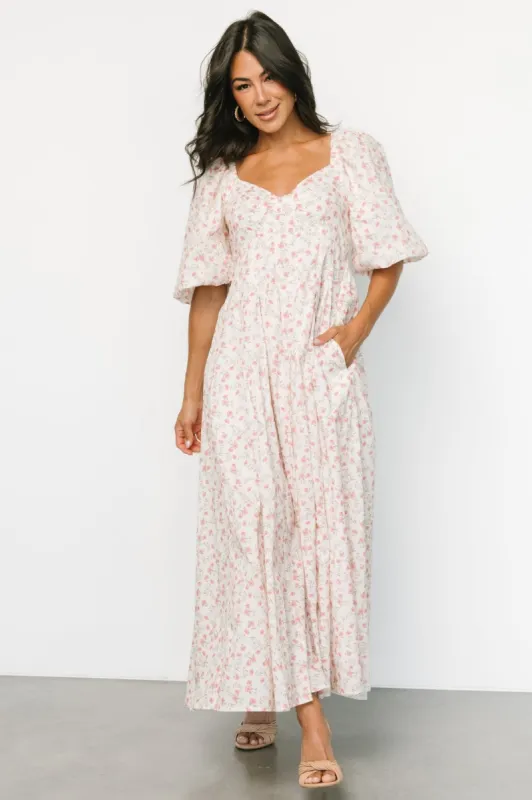 Marguerite Maxi Dress | Cream Floral sold by Baltic Born