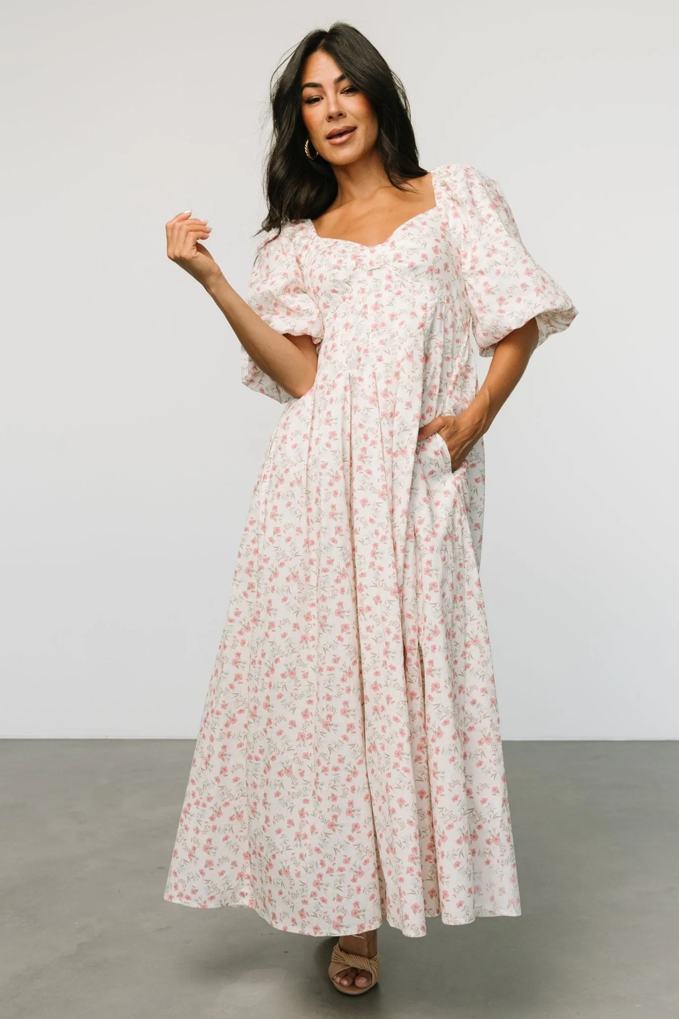 Marguerite Maxi Dress | Cream Floral sold by Baltic Born product image thumbnail 4