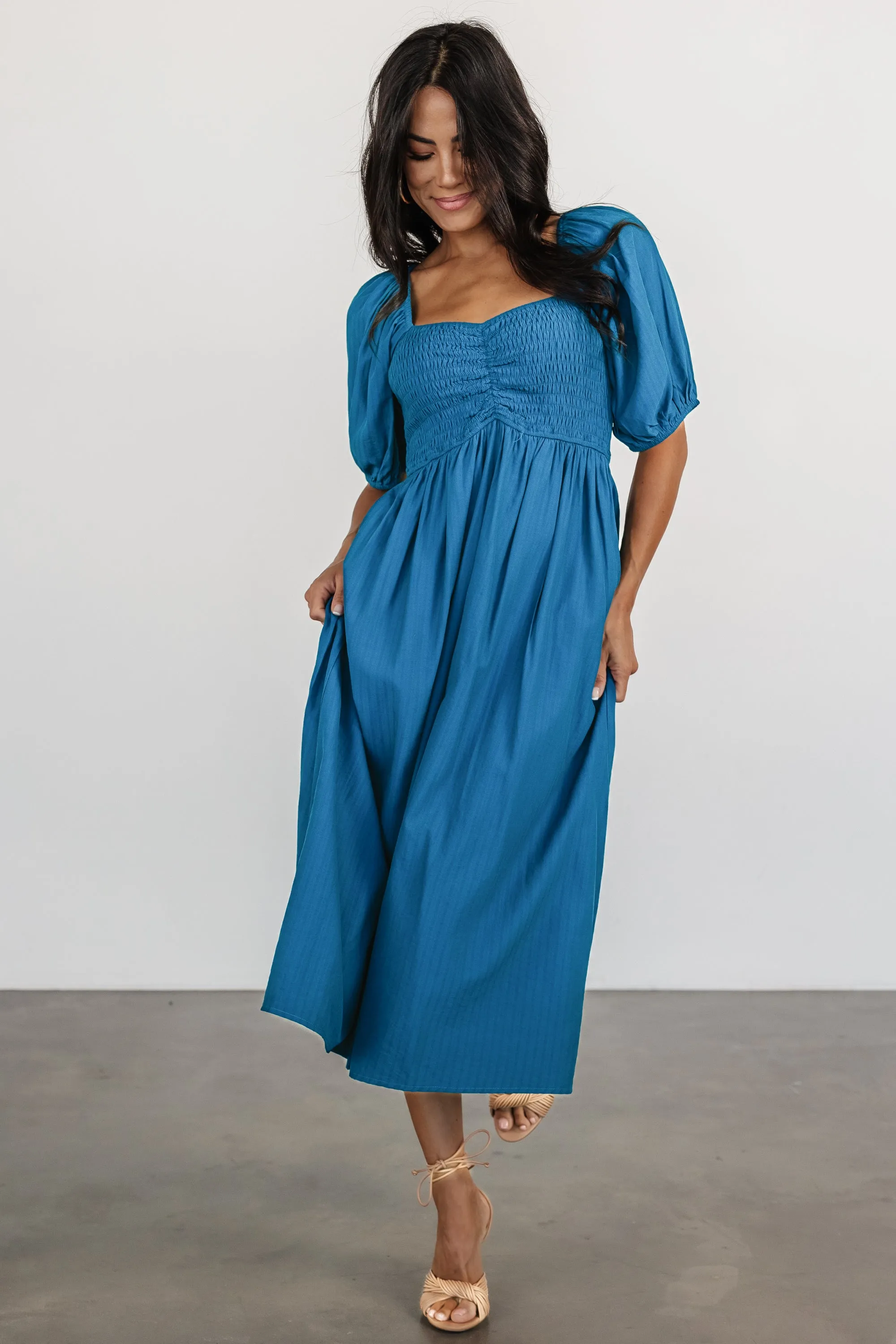 Stefania Midi Dress | Mediterranean Blue sold by Baltic Born product image thumbnail 5