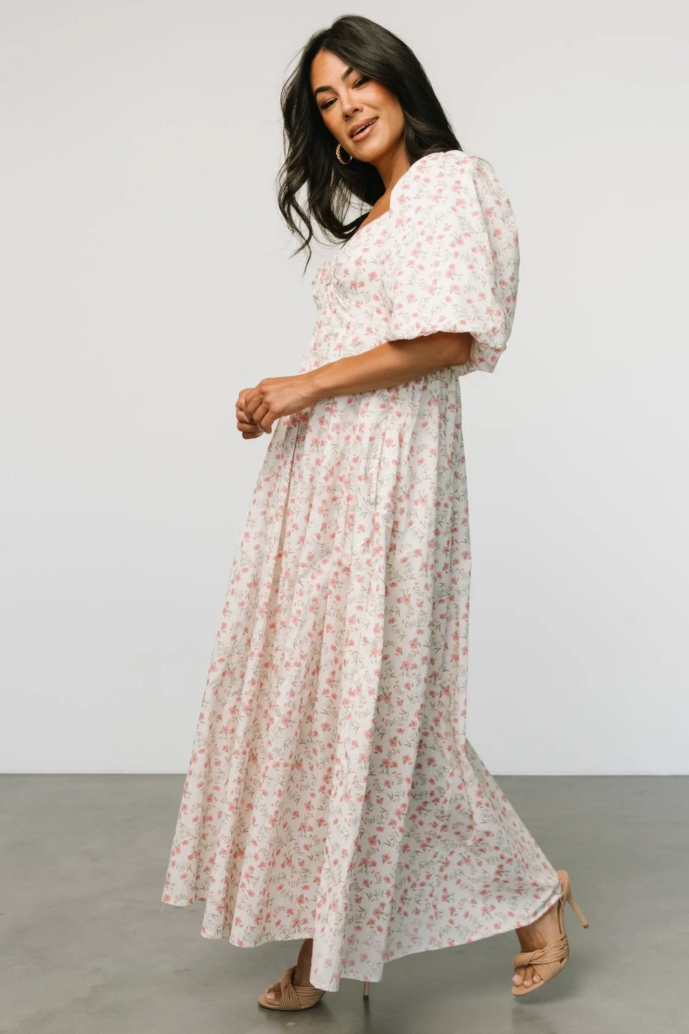 Marguerite Maxi Dress | Cream Floral sold by Baltic Born product image thumbnail 5