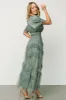 Magdalena Tulle Maxi Dress | Eucalyptus sold by Baltic Born