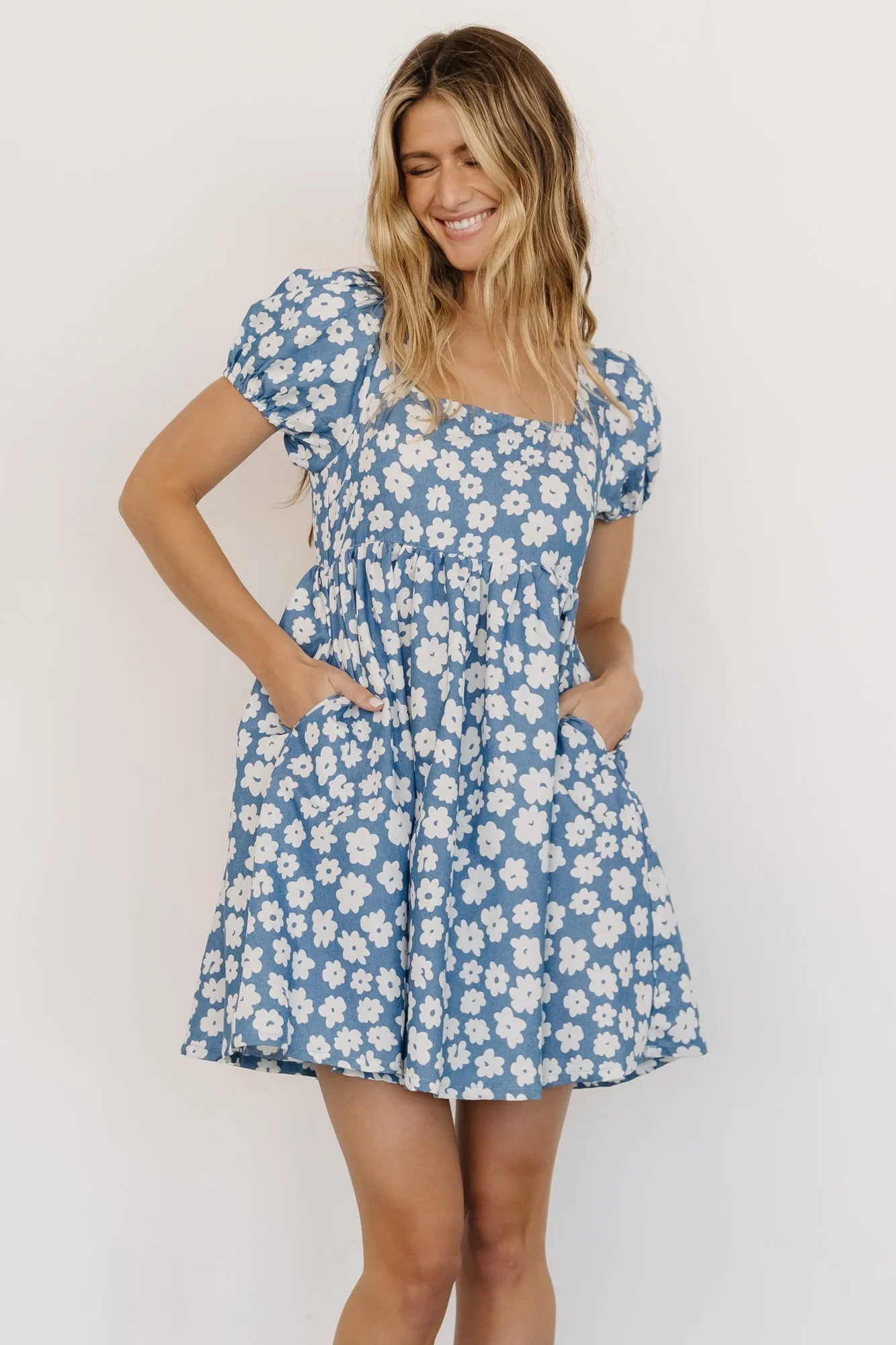 McKell Mini Dress | Chambray Floral sold by Baltic Born product image thumbnail 4