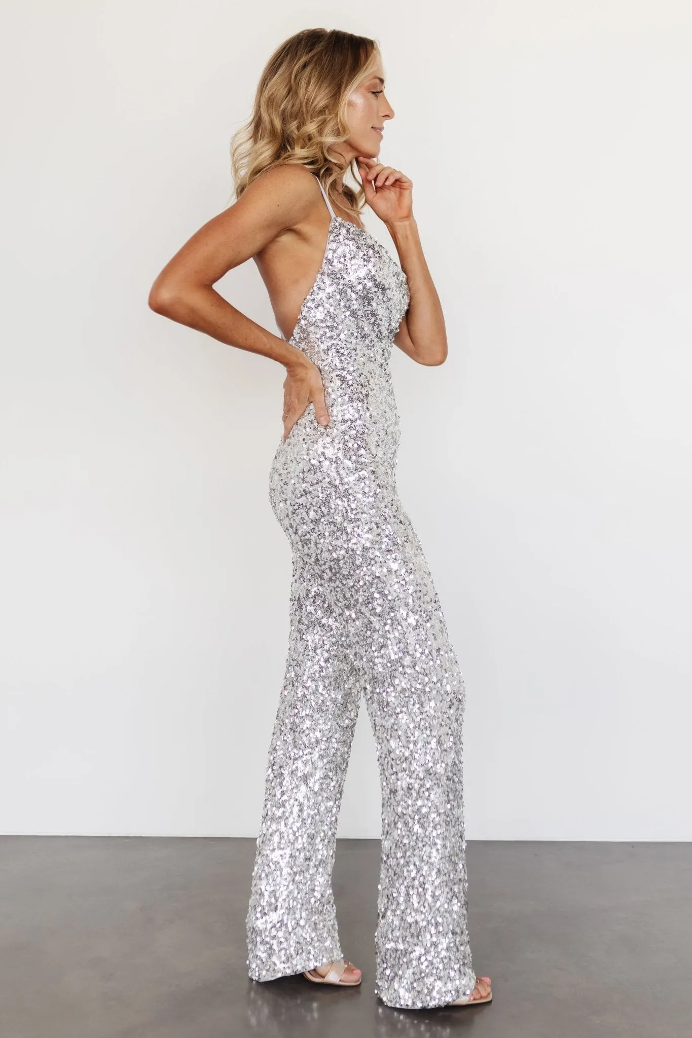 Sparkler Sequin Jumpsuit | Silver sold by Baltic Born product image thumbnail 3