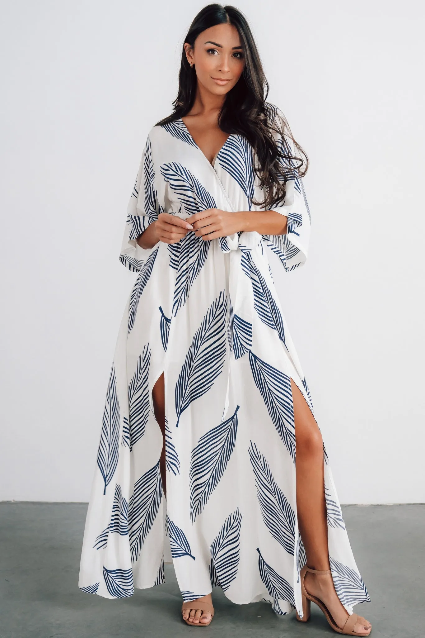 Corinth Maxi Dress | Navy Print sold by Baltic Born