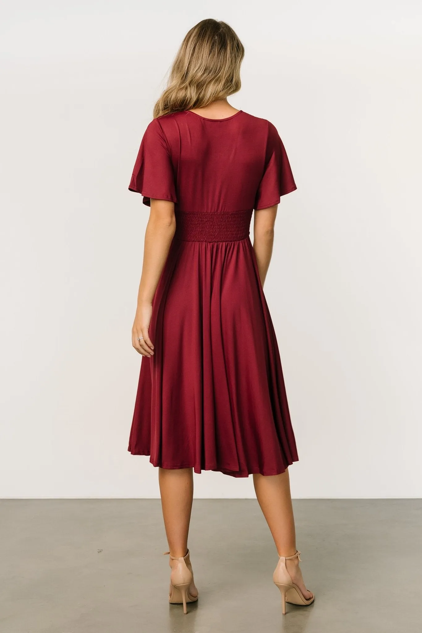 Janette Midi Dress | Wine sold by Baltic Born product image thumbnail 4