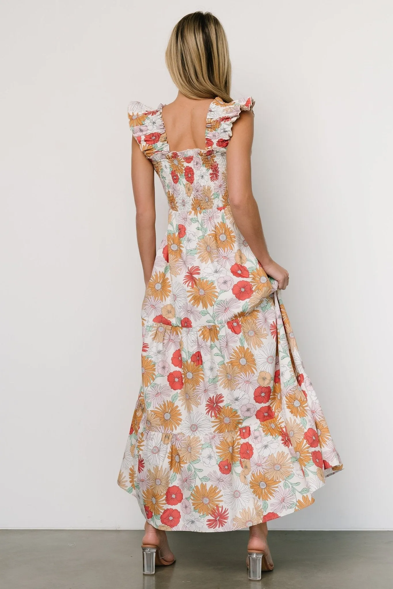 Adela Maxi Dress | Cream Multi Floral sold by Baltic Born product image thumbnail 4