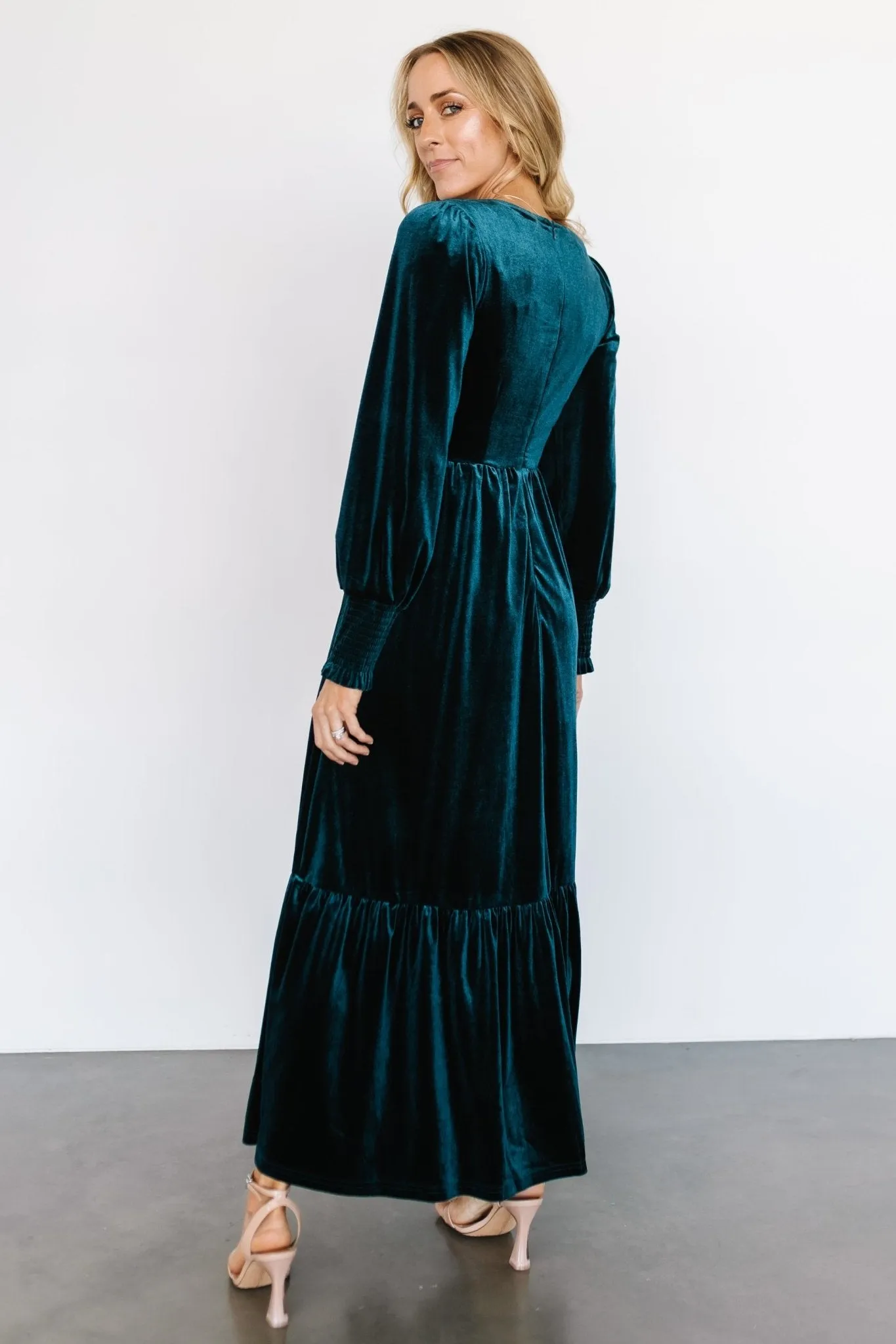 Ingrid Velvet Maxi Dress | Deep Blue sold by Baltic Born product image thumbnail 4