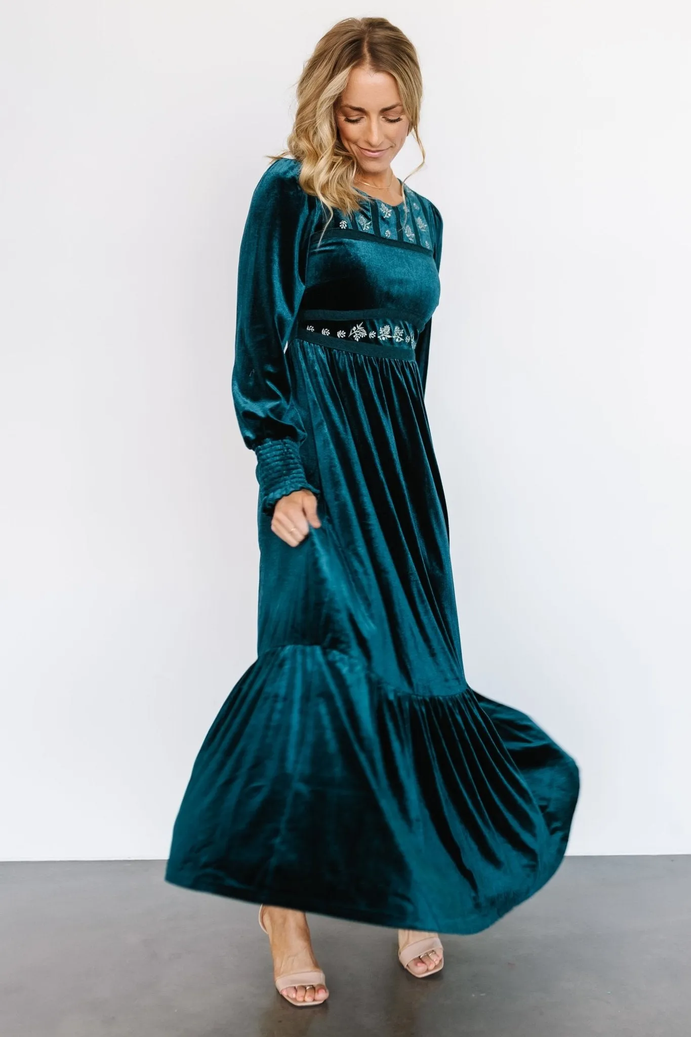 Ingrid Velvet Maxi Dress | Deep Blue sold by Baltic Born product image thumbnail 5