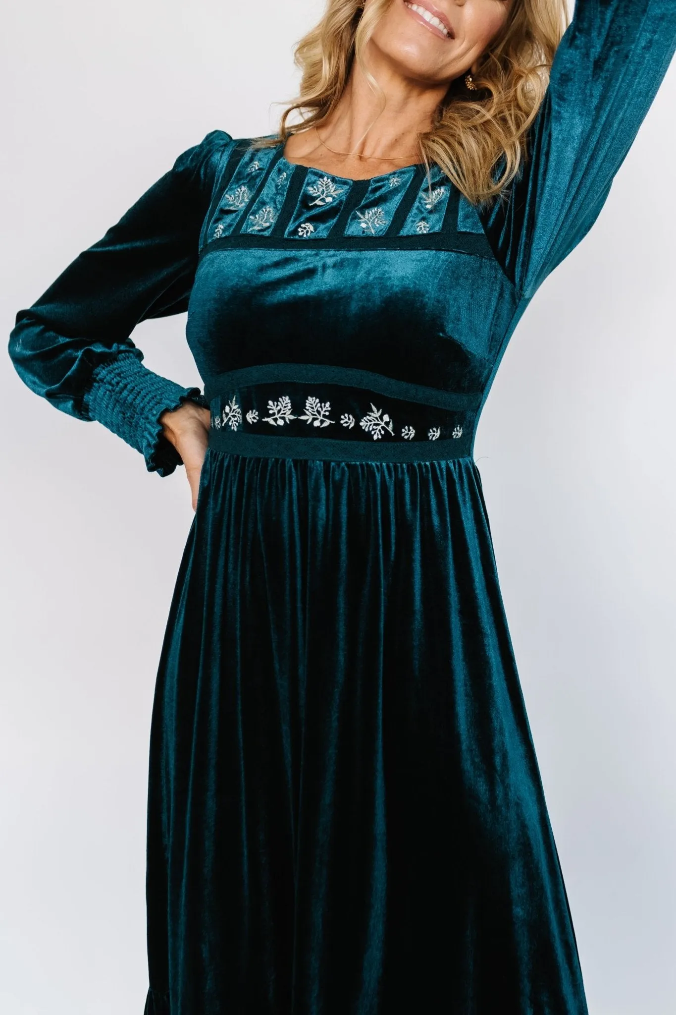 Ingrid Velvet Maxi Dress | Deep Blue sold by Baltic Born product image thumbnail 2
