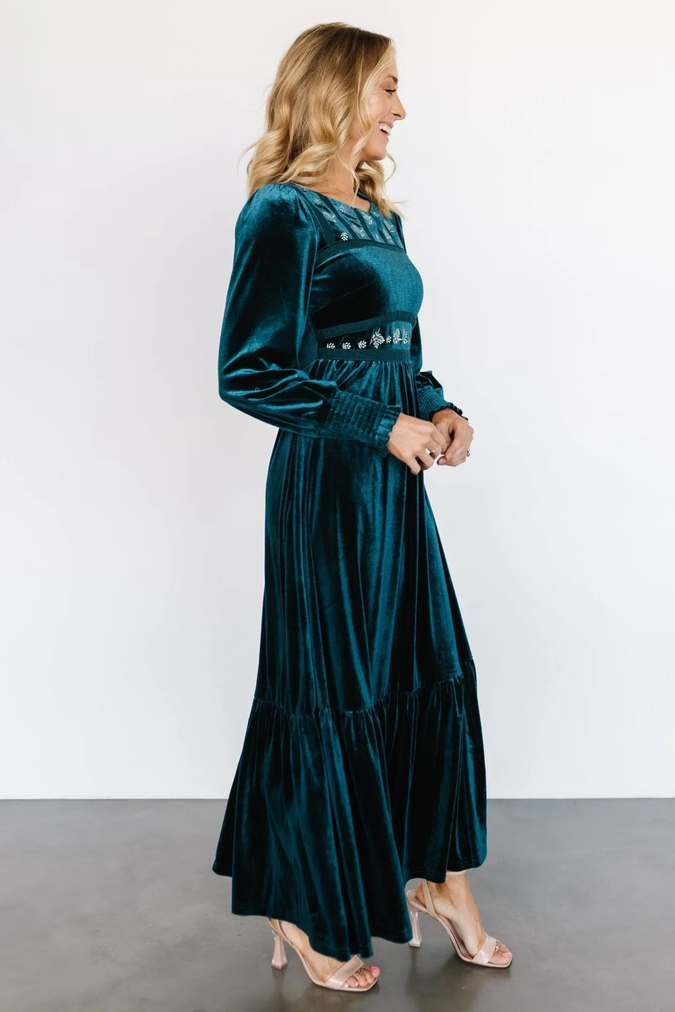 Ingrid Velvet Maxi Dress | Deep Blue sold by Baltic Born product image thumbnail 3