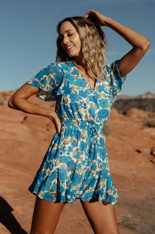 Candy Romper | Blue + Olive sold by Baltic Born