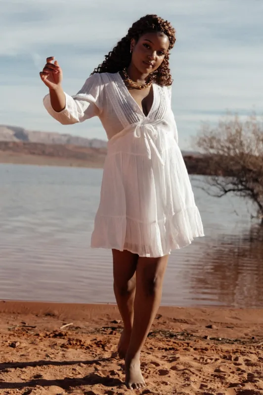Amelia Boho Mini Dress | Off White sold by Baltic Born