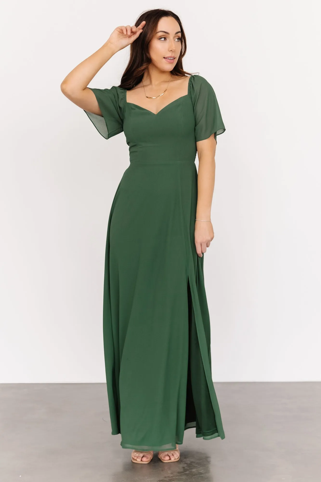 Sierra Sweetheart Maxi Dress | Evergreen sold by Baltic Born product image thumbnail 4