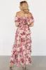 Carina Off Shoulder Maxi Dress | Nude + Rose sold by Baltic Born
