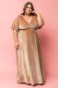 Meghan Velvet Wrap Maxi Dress | Champagne sold by Baltic Born