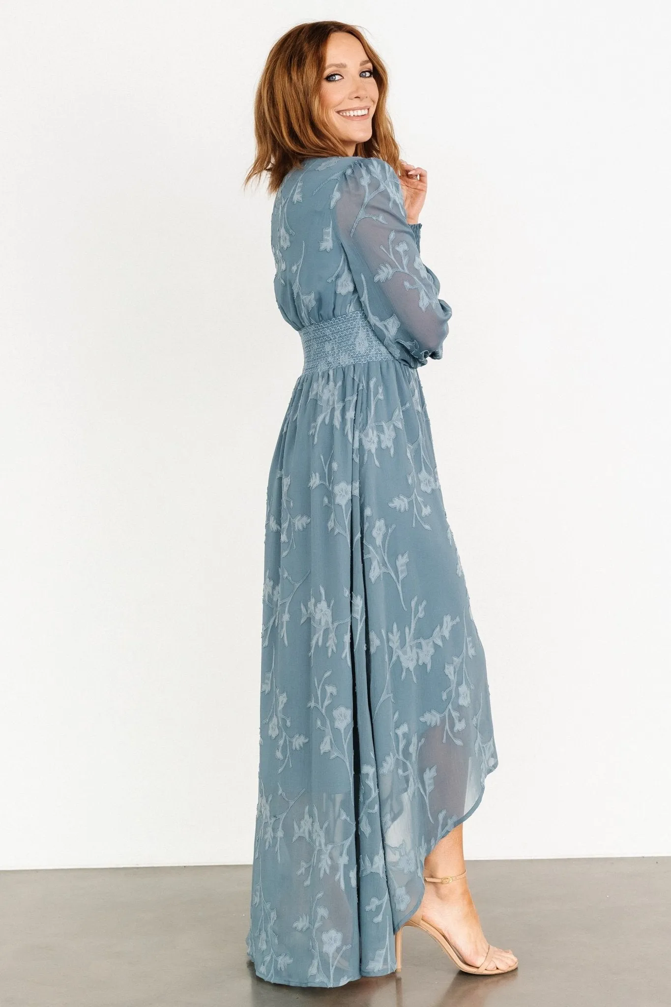 Mayfair High Low Maxi Dress | Slate Blue sold by Baltic Born product image thumbnail 3