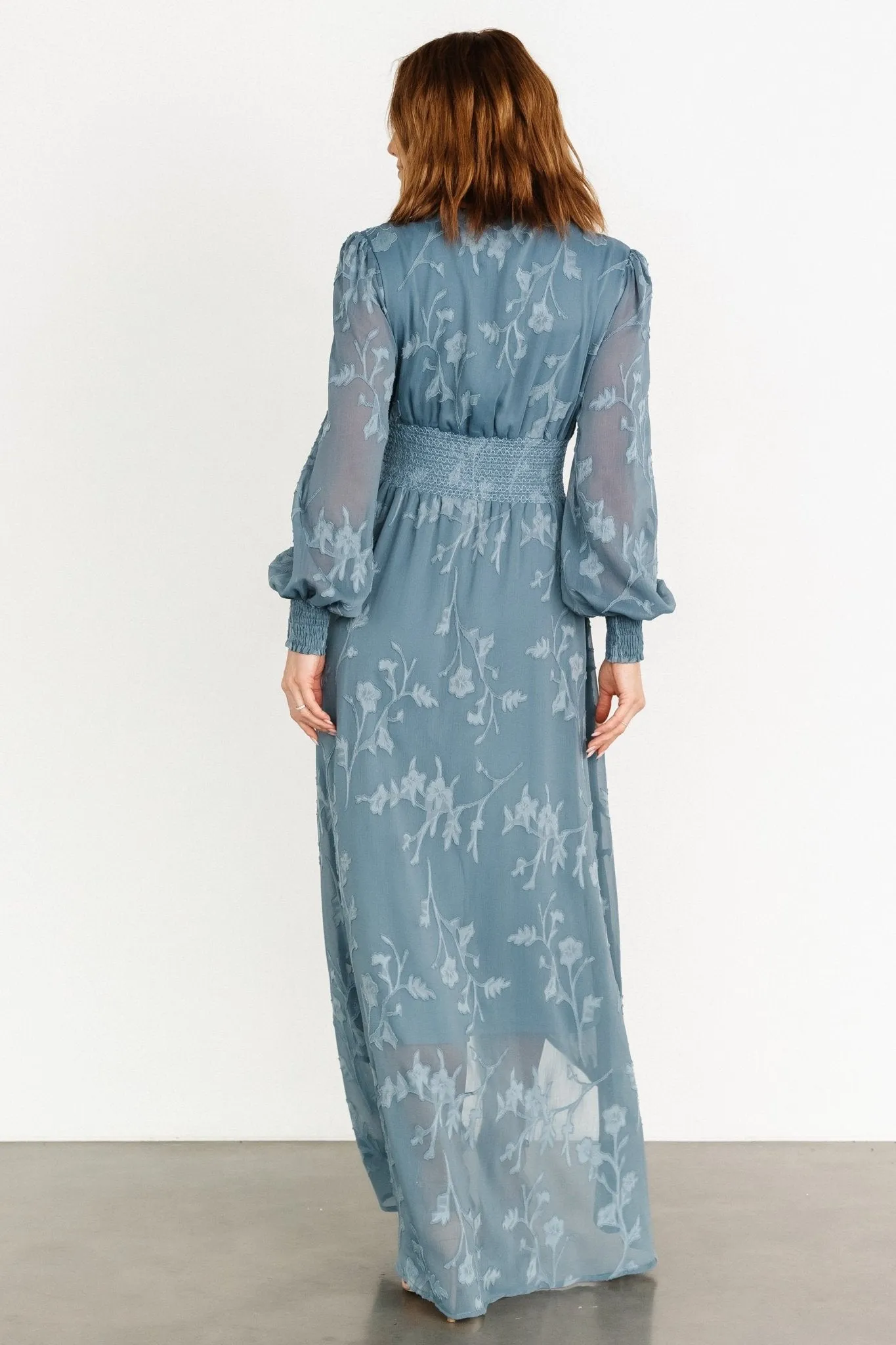 Mayfair High Low Maxi Dress | Slate Blue sold by Baltic Born product image thumbnail 4
