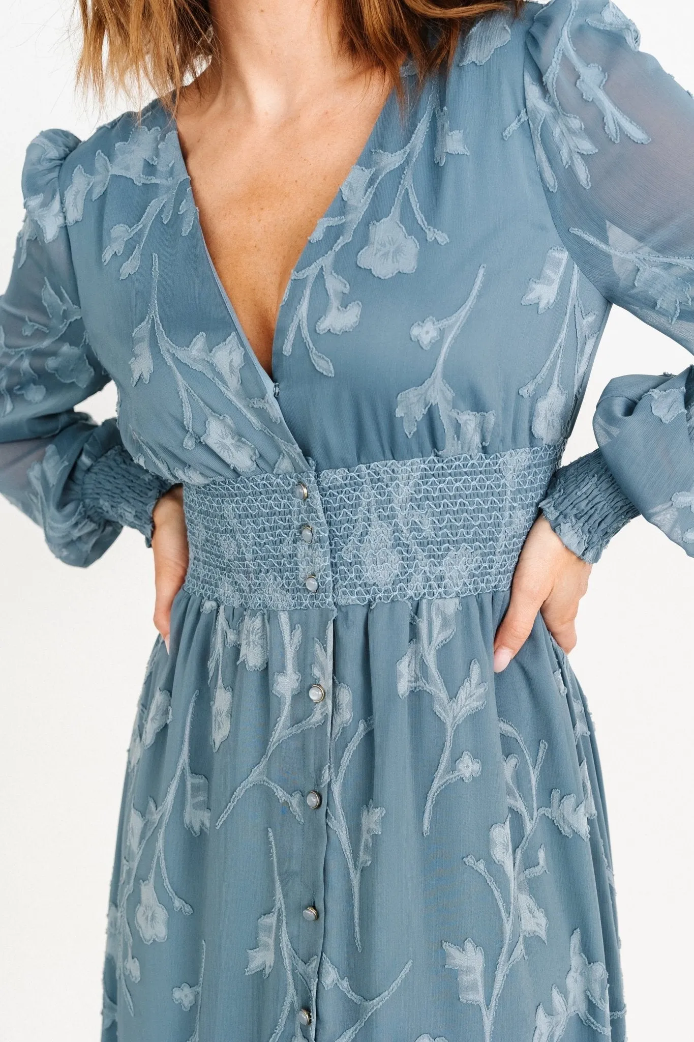 Mayfair High Low Maxi Dress | Slate Blue sold by Baltic Born product image thumbnail 2