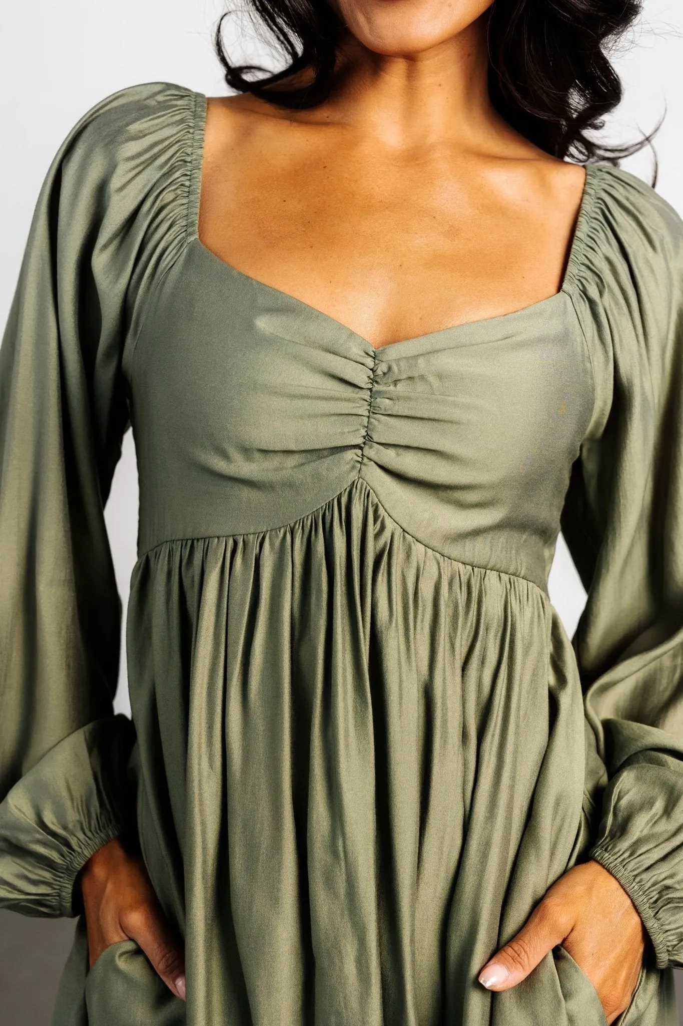 Brittany Long Sleeve Dress | Olive sold by Baltic Born product image thumbnail 2