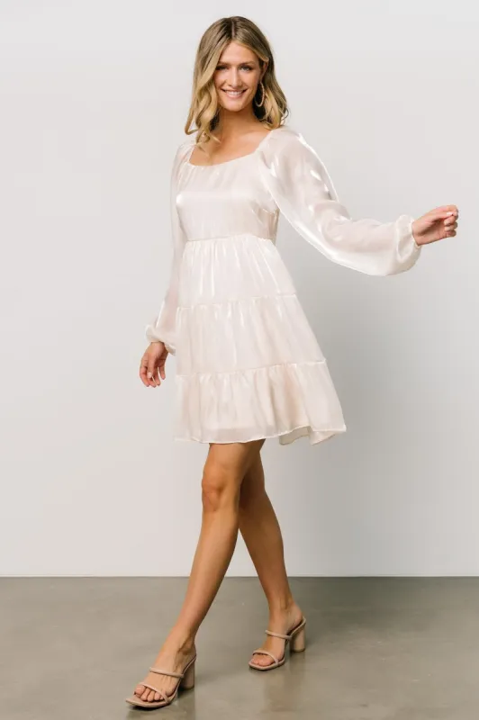 Gio Tiered Short Dress | Champagne sold by Baltic Born