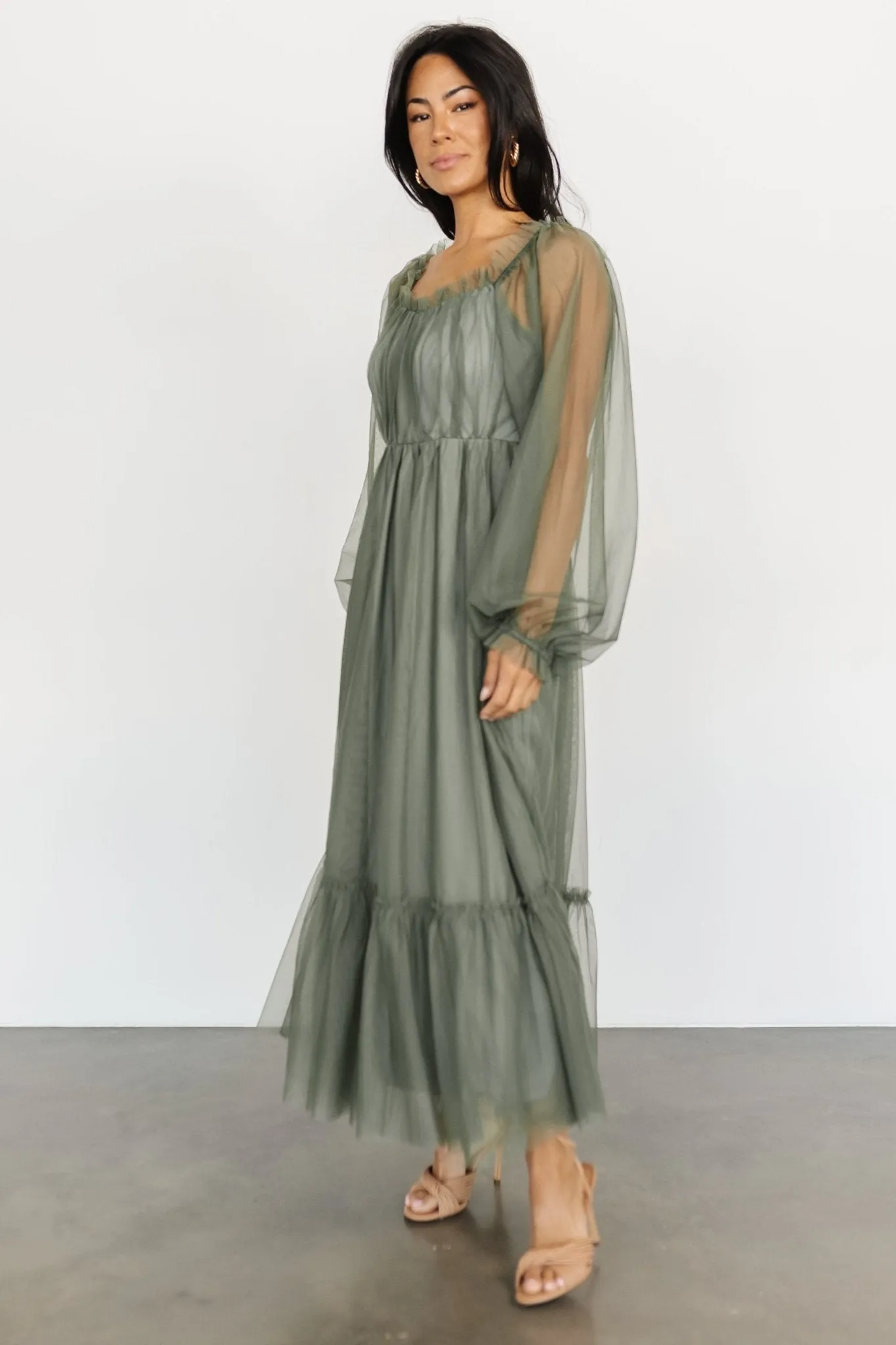 Cleobelle Maxi Dress | Dusty Olive sold by Baltic Born product image thumbnail 3