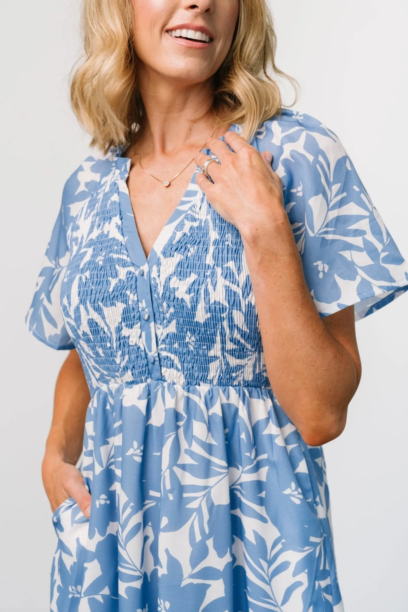 Annise Midi Dress | Blue Floral sold by Baltic Born product image thumbnail 2