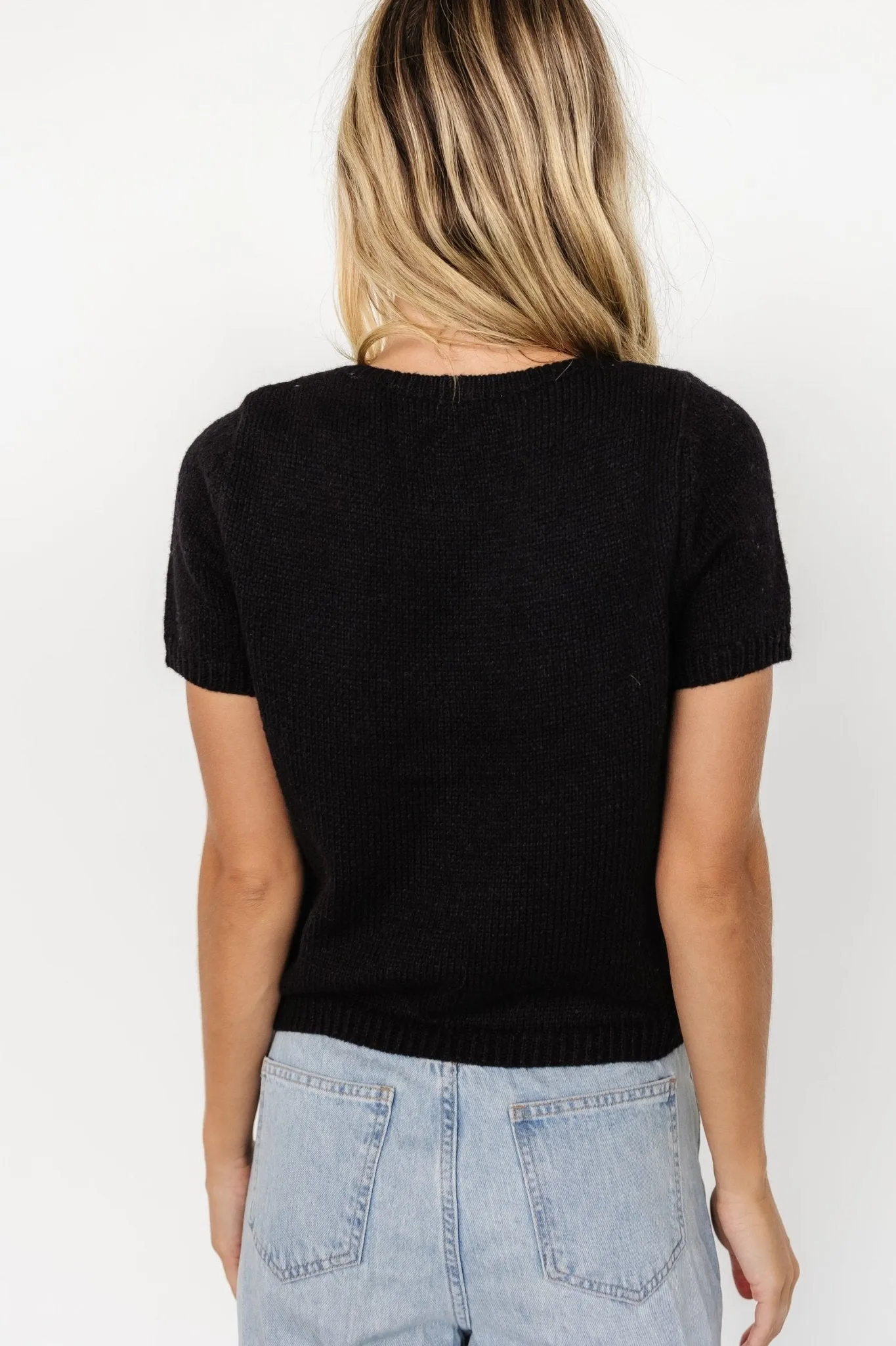 Chloe Bow Sweater | Black sold by Baltic Born product image thumbnail 3