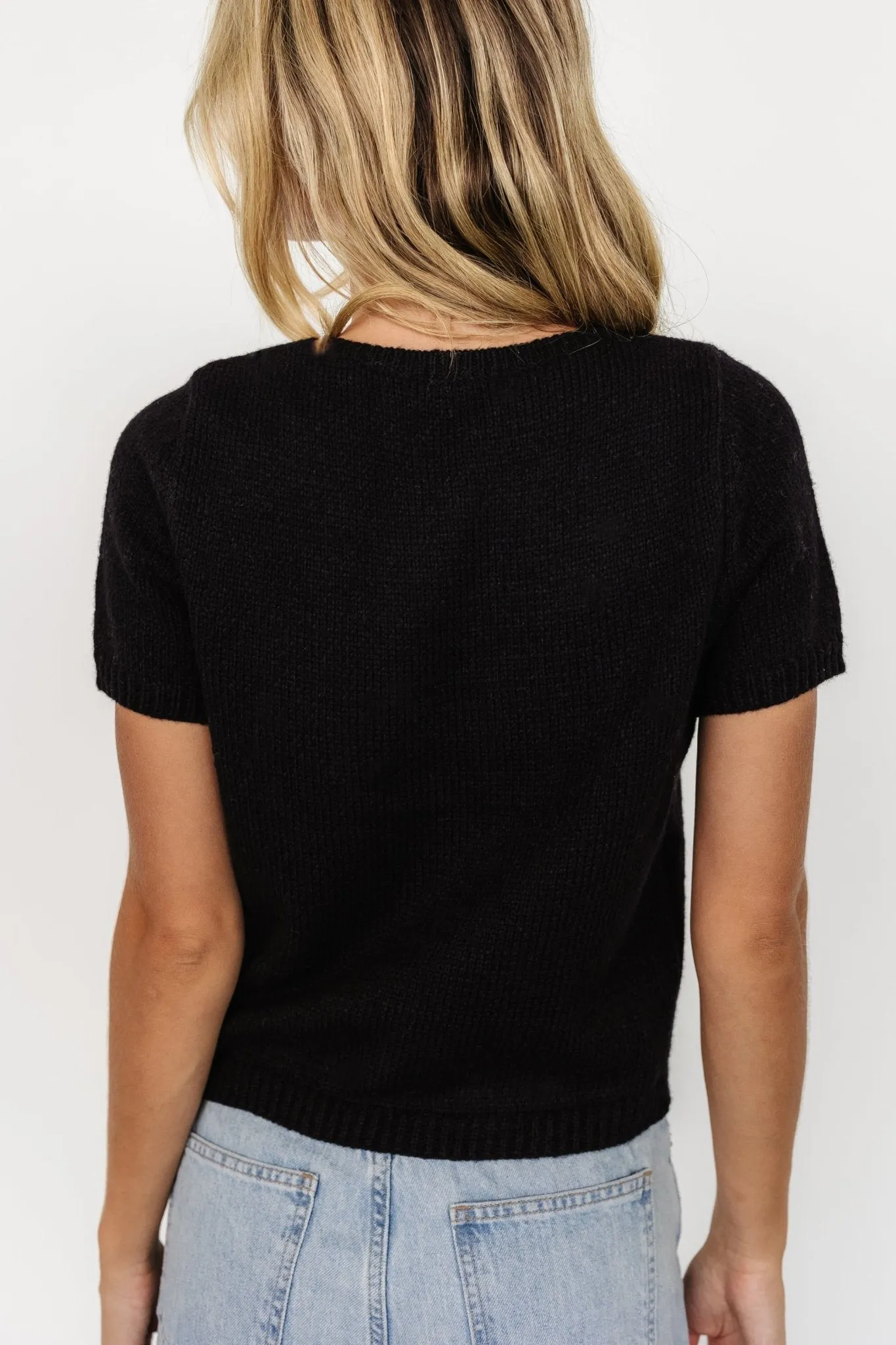 Chloe Bow Sweater | Black sold by Baltic Born product image thumbnail 5