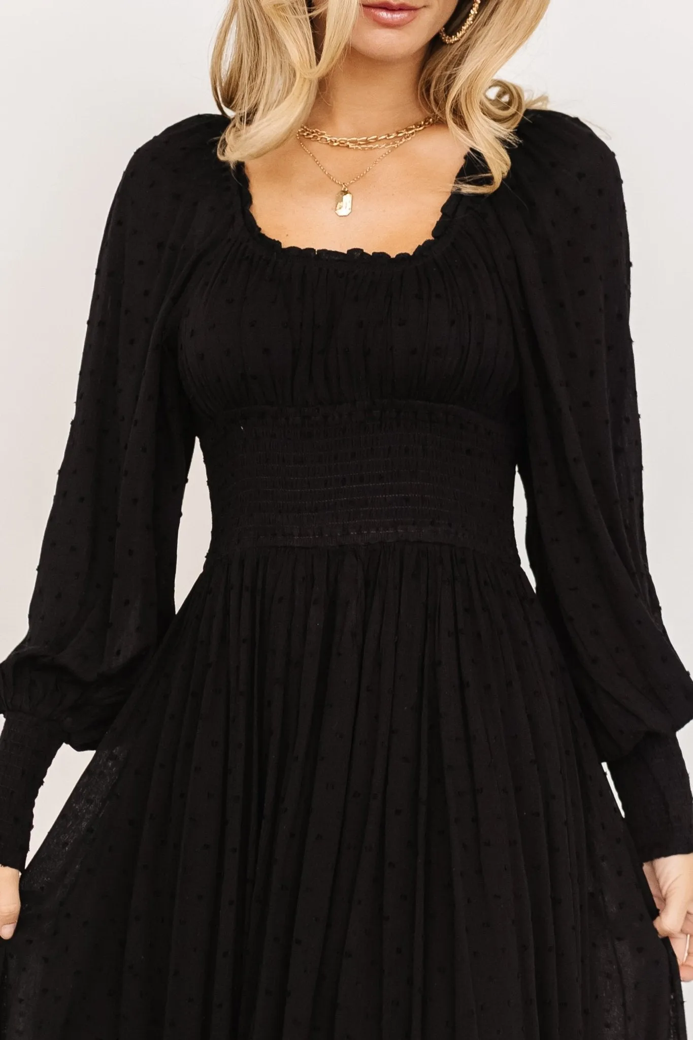 Renata Dot Maxi Dress | Black sold by Baltic Born product image thumbnail 2