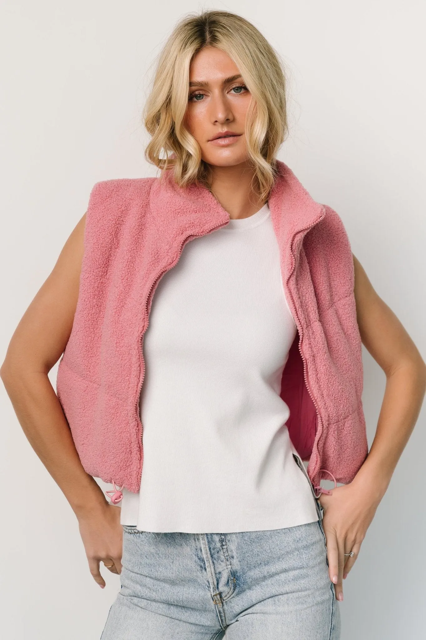 Glenwood Zip Vest | Pink sold by Baltic Born product image thumbnail 2