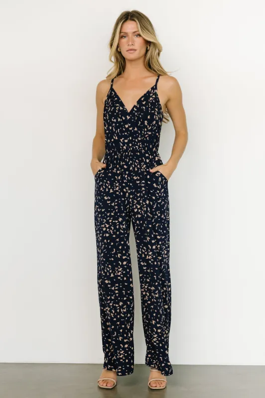 Sade Jumpsuit | Navy Print sold by Baltic Born