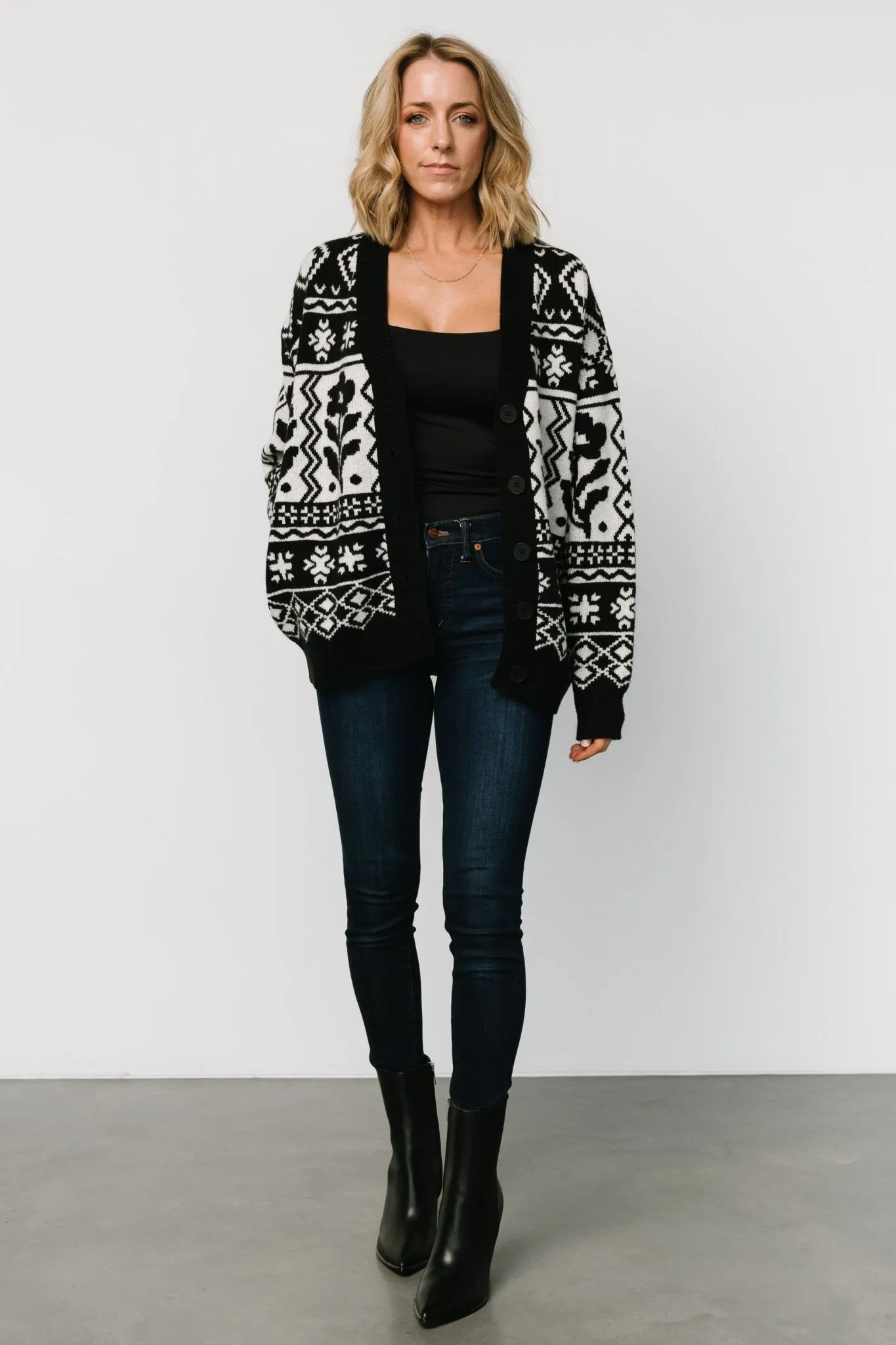 Jackson Oversized Cardigan | Black Print sold by Baltic Born product image thumbnail 4