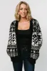 Jackson Oversized Cardigan | Black Print sold by Baltic Born