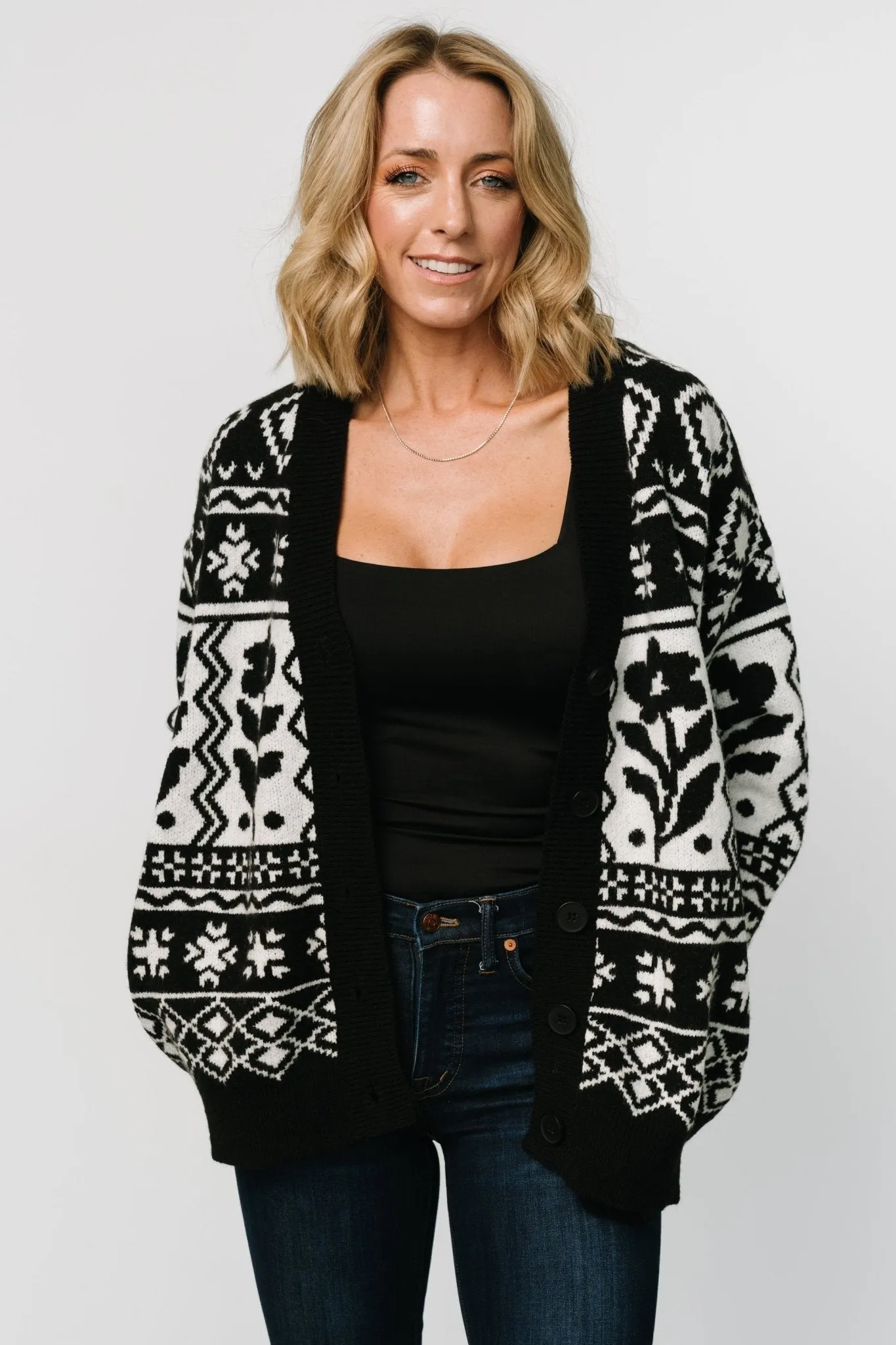 Jackson Oversized Cardigan | Black Print sold by Baltic Born product image thumbnail 2