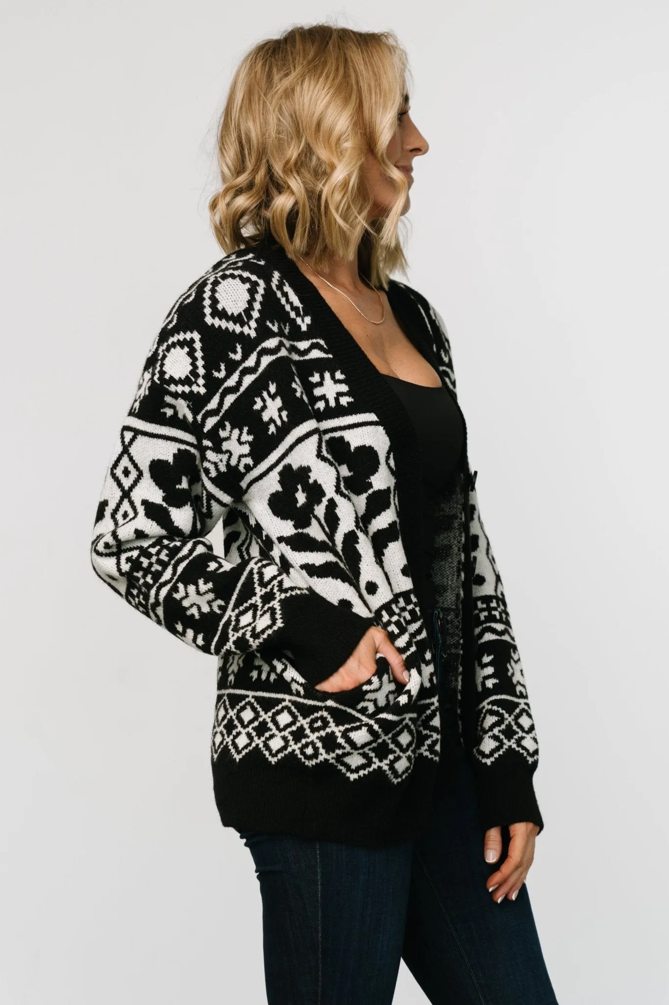 Jackson Oversized Cardigan | Black Print sold by Baltic Born product image thumbnail 3