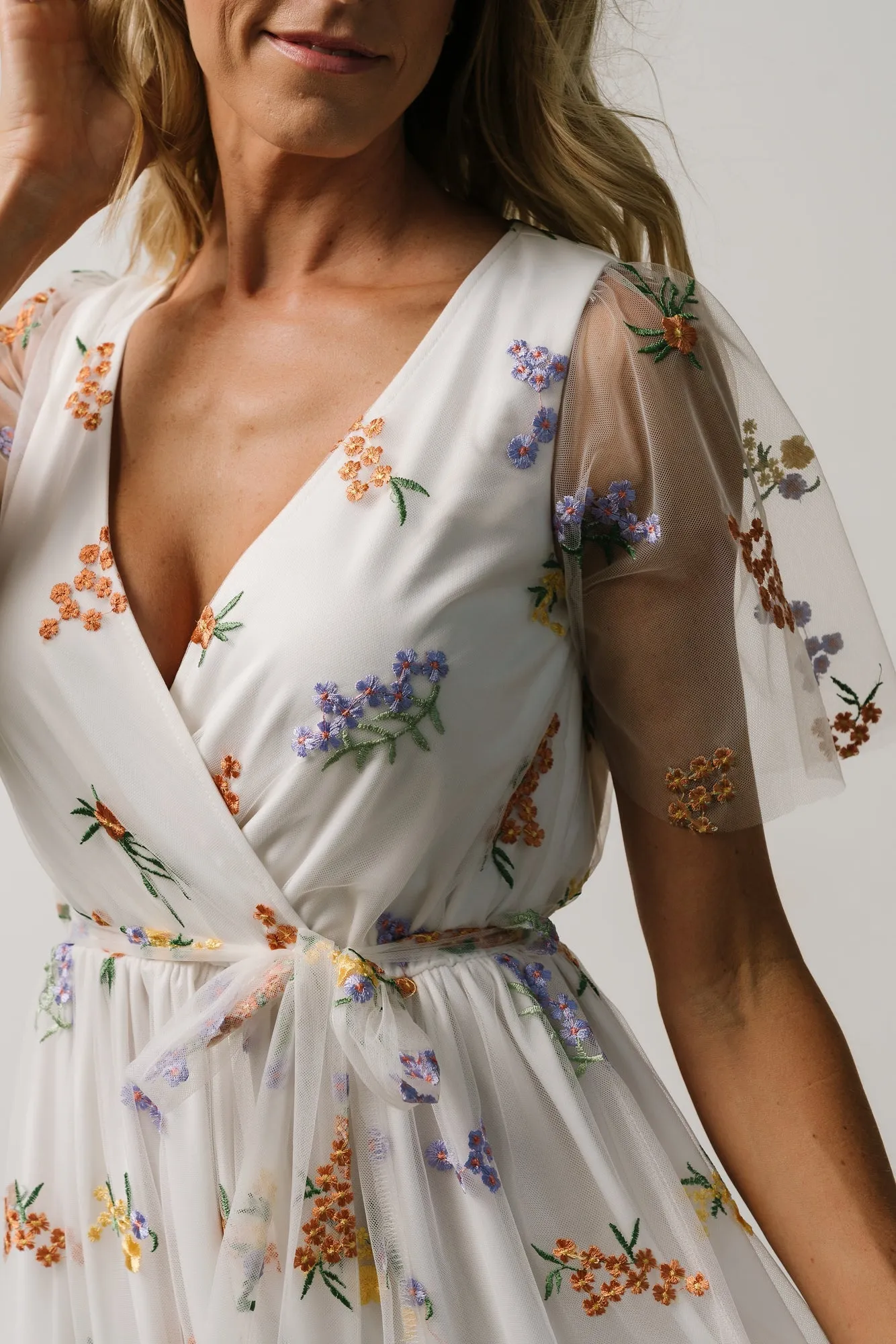 Marseille Embossed Maxi Dress | Meadow Floral sold by Baltic Born product image thumbnail 2