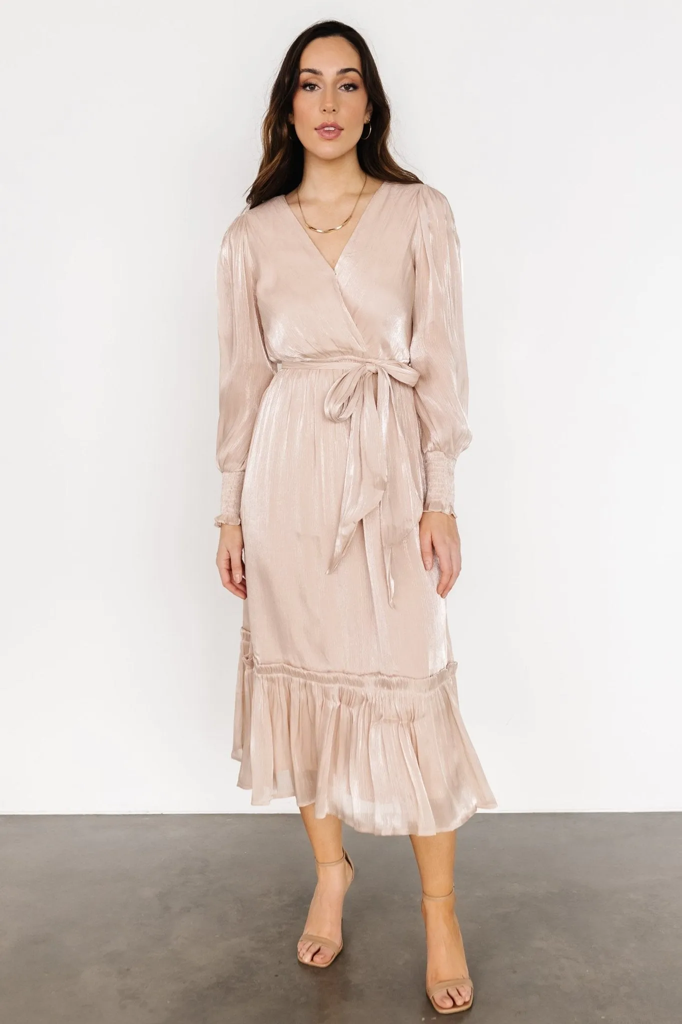 Flynn Midi Dress | Champagne sold by Baltic Born product image thumbnail 3