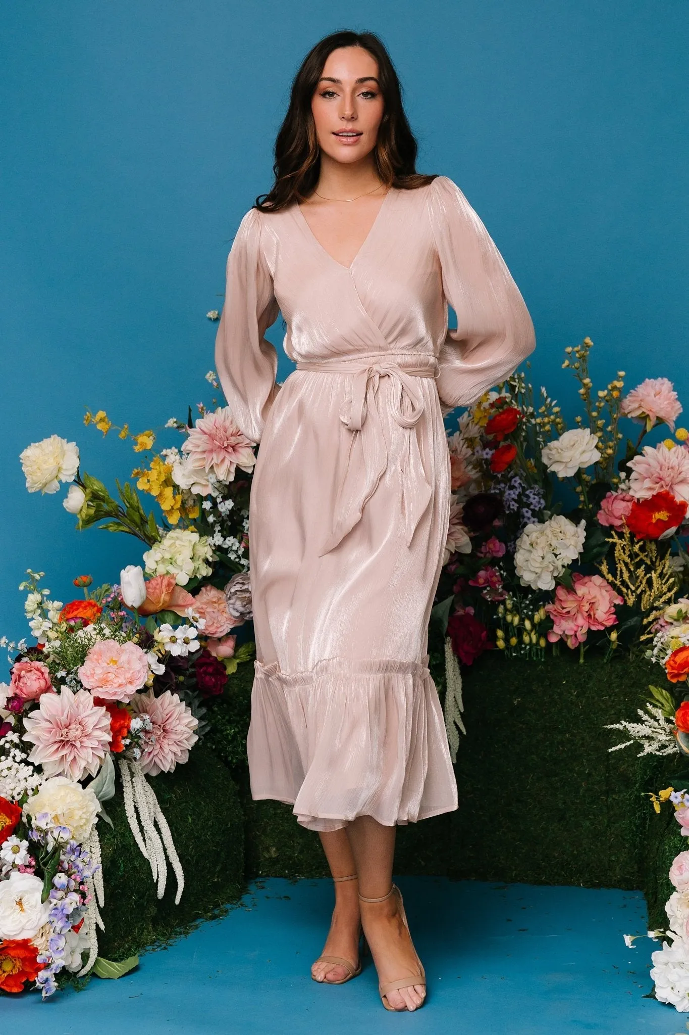 Flynn Midi Dress | Champagne sold by Baltic Born product image thumbnail 4