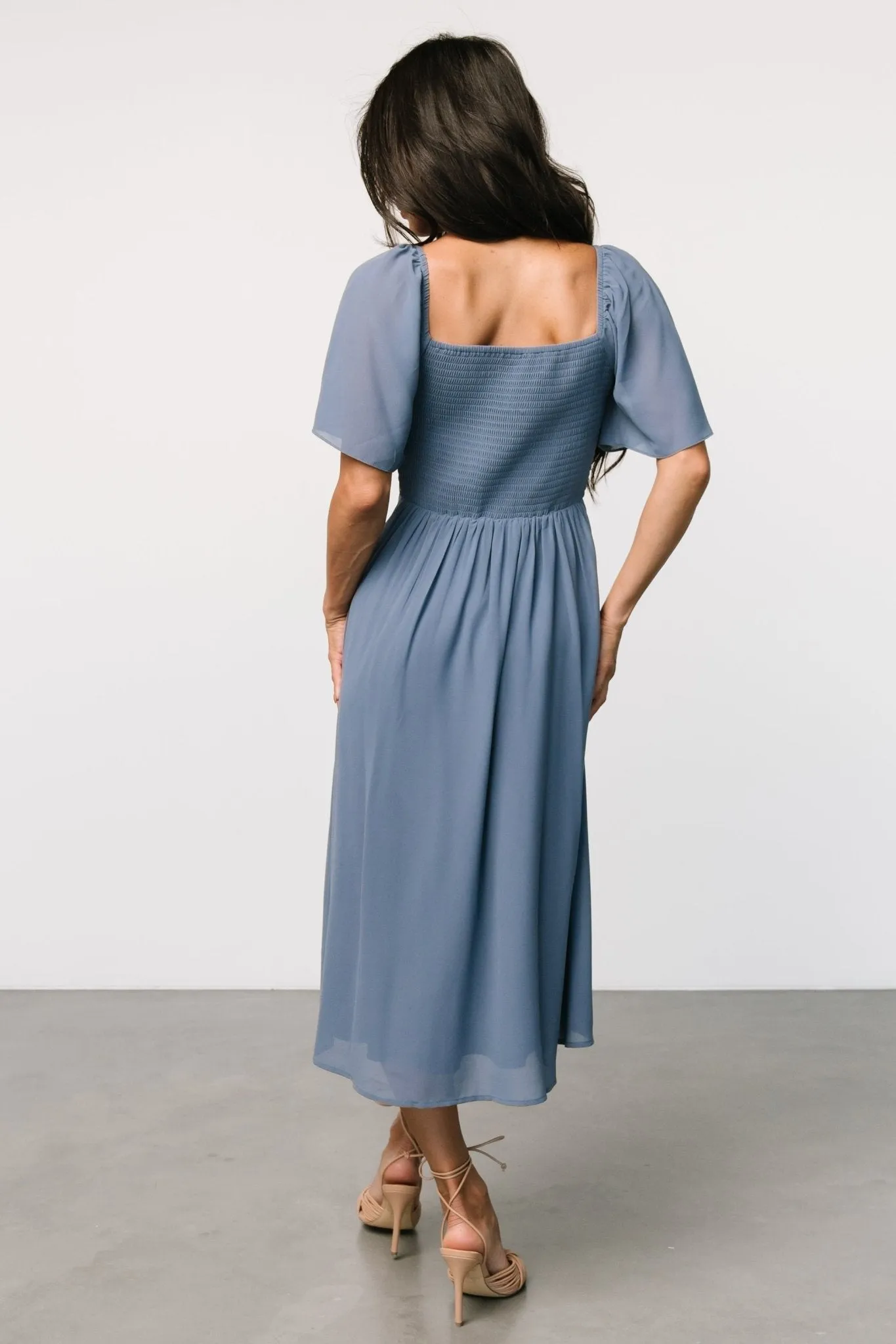 Colette Sweetheart Midi Dress | Whisper Blue sold by Baltic Born product image thumbnail 5