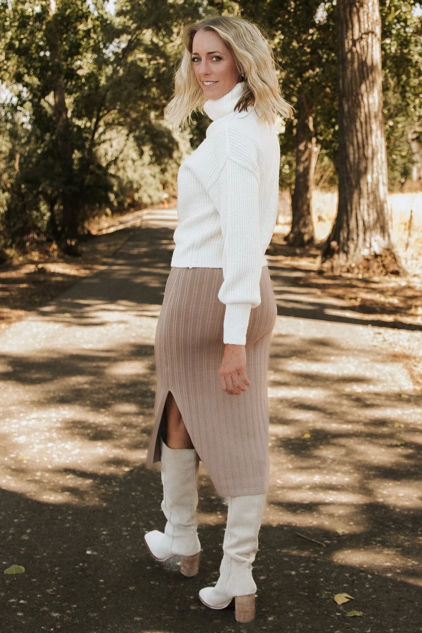 Frannie Knit Turtleneck Sweater | Cream sold by Baltic Born product image thumbnail 4