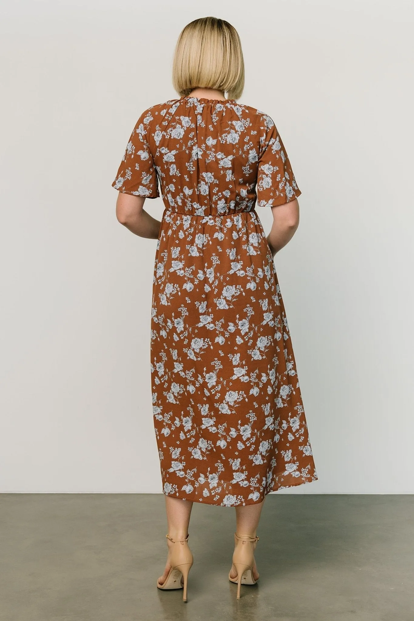 Botega Midi Dress | Brown + Blue sold by Baltic Born product image thumbnail 4