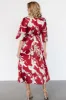 Avryll Front Tie Dress | Crimson sold by Baltic Born