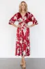 Avryll Front Tie Dress | Crimson sold by Baltic Born