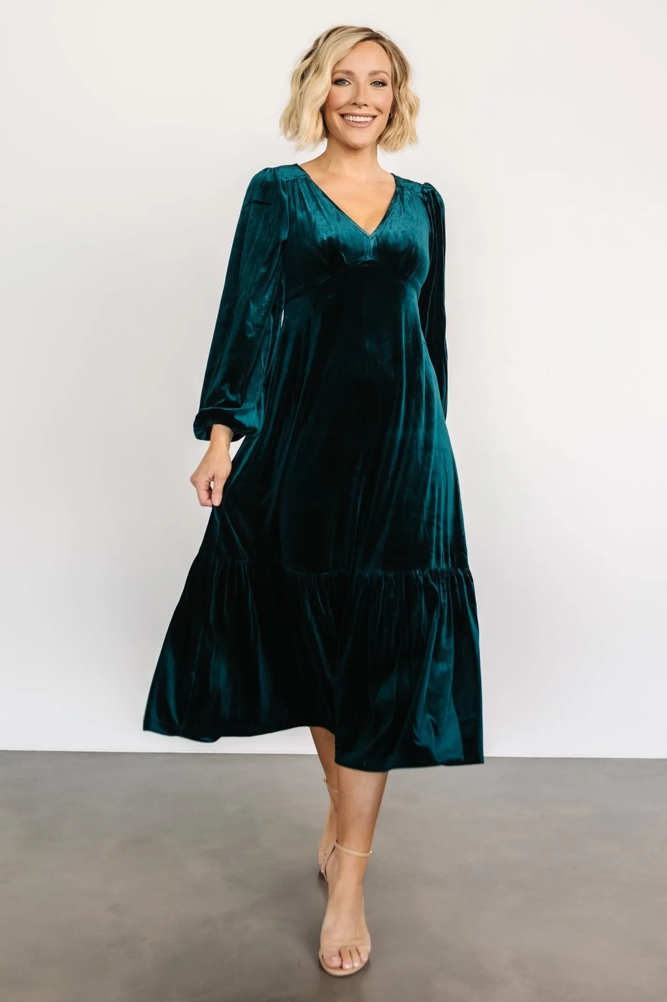 Erika Velvet Maxi Dress | Jade sold by Baltic Born