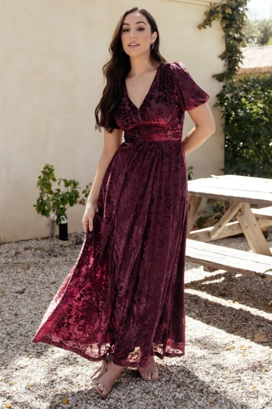 Leslie Velvet Maxi Dress | Mulberry sold by Baltic Born