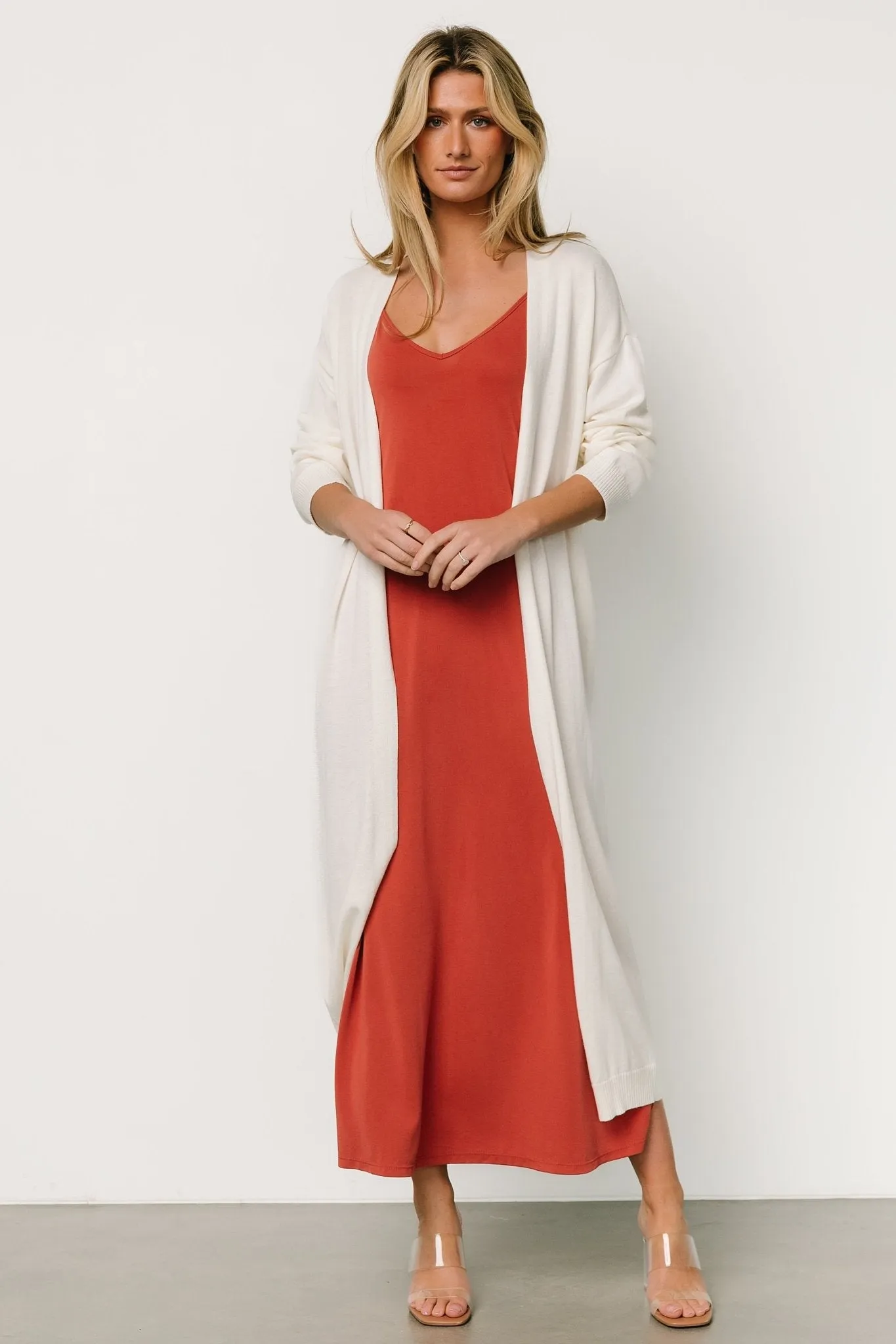 Blanche Long Cardigan | Ivory sold by Baltic Born